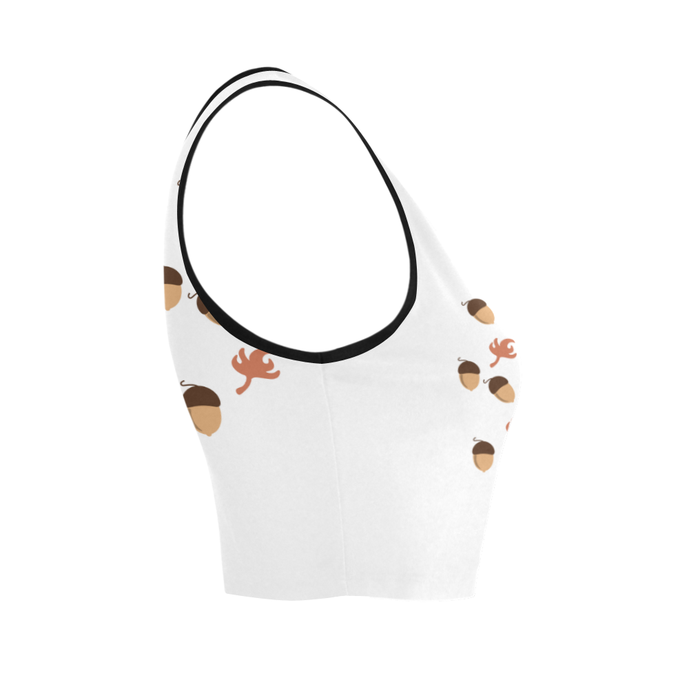 Fox in autumn Women's Crop Top (Model T42)