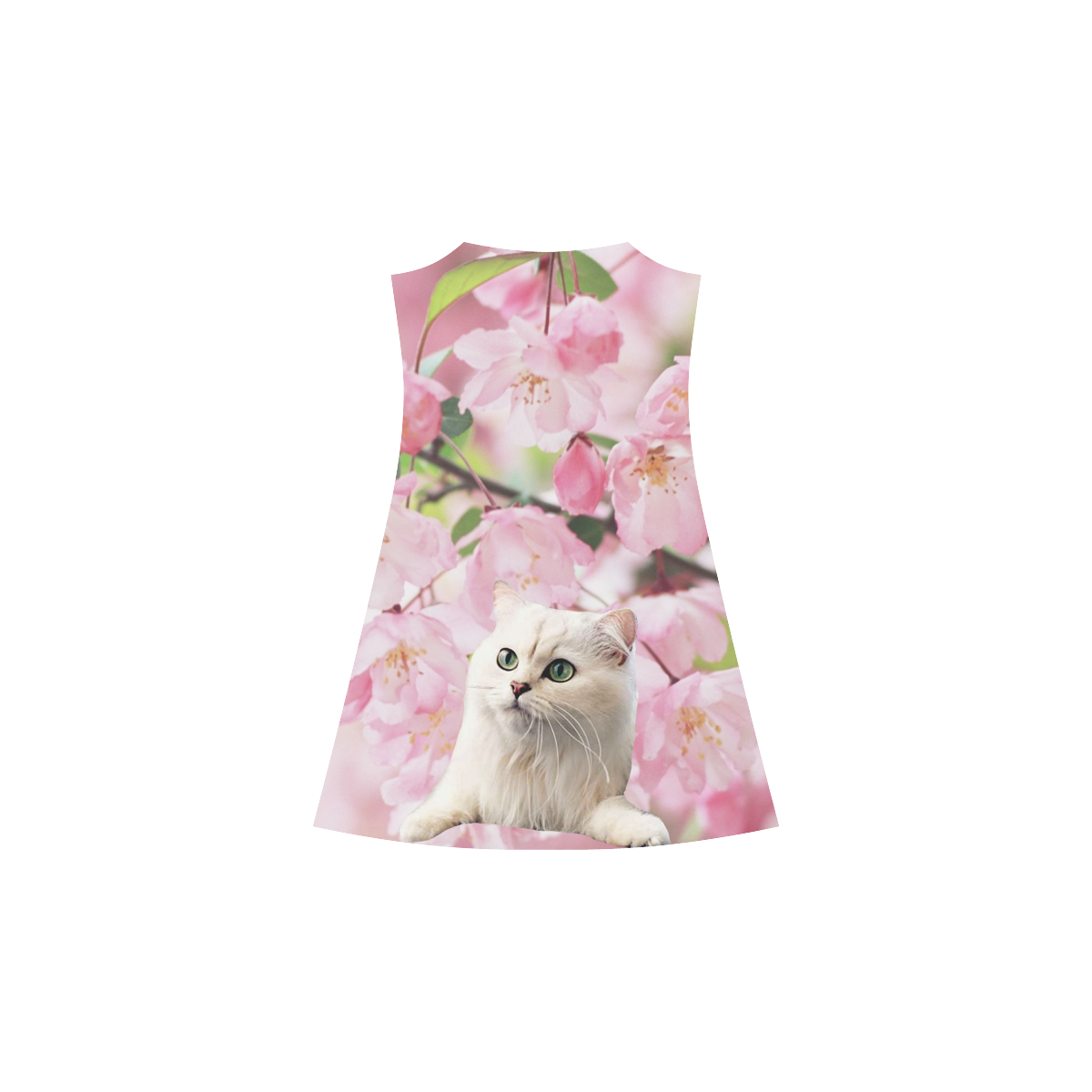 Cat and Flowers Alcestis Slip Dress (Model D05)