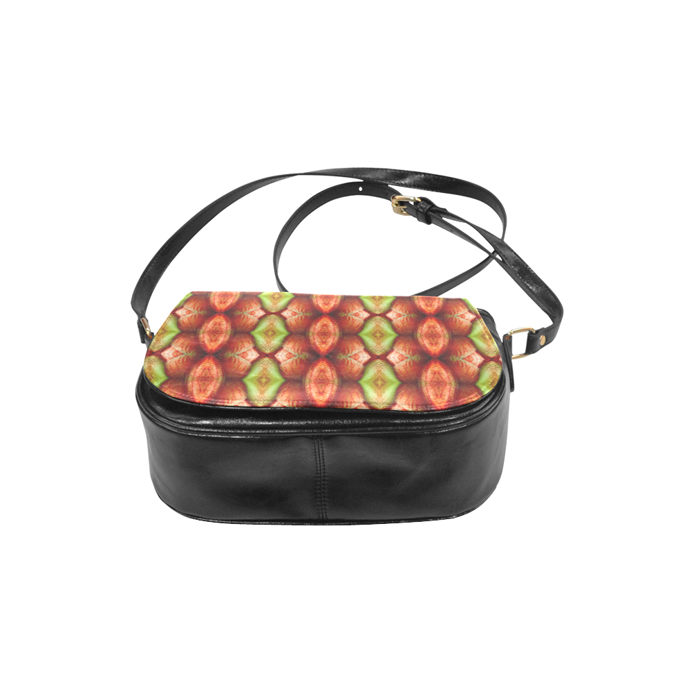 Melons Pattern Abstract Classic Saddle Bag/Large (Model 1648)