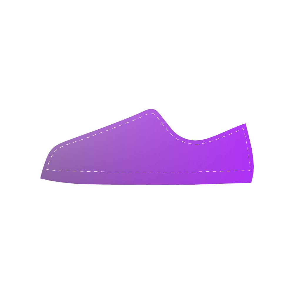 Violet and Purple Ombre Men's Classic Canvas Shoes/Large Size (Model 018)