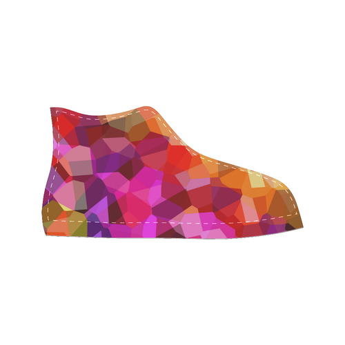 Geometric Fall Pattern Women's Classic High Top Canvas Shoes (Model 017)