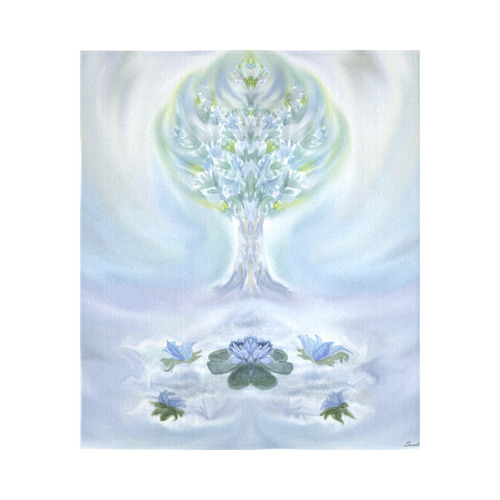 lotus 6 Cotton Linen Wall Tapestry 51"x 60"