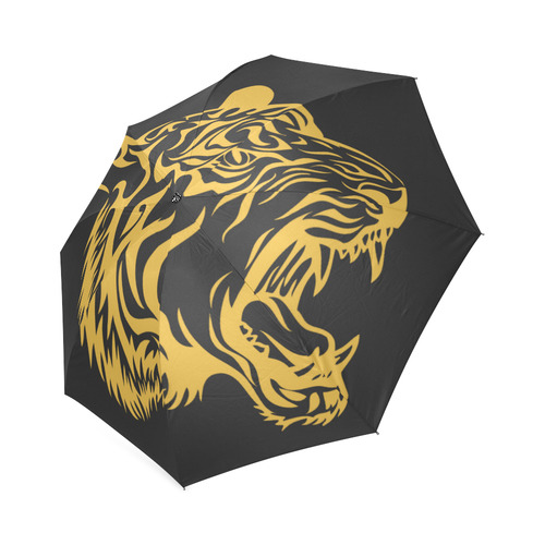 Tattoo tribal tiger umbrella Foldable Umbrella (Model U01)