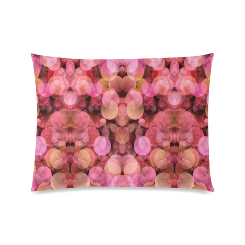 Peach and pink bubbles Custom Zippered Pillow Case 20"x26"(Twin Sides)