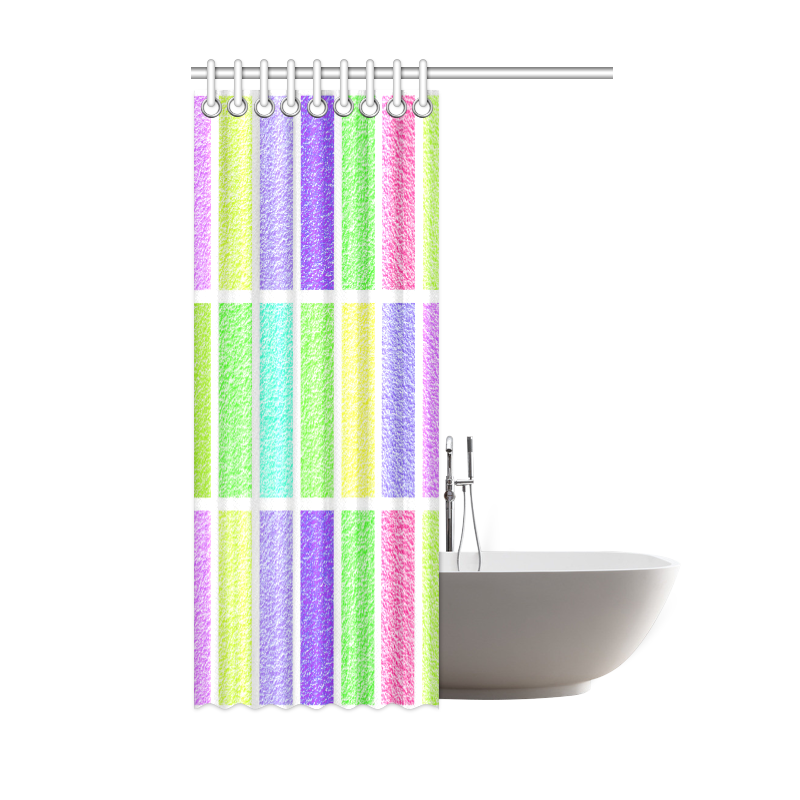 Pastel rectangles Shower Curtain 48"x72"