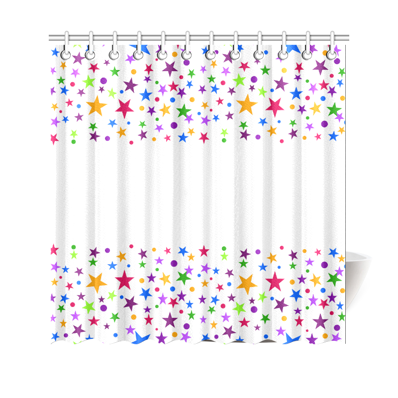 Colorful stars Shower Curtain 69"x70"