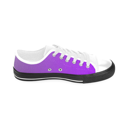 Violet and Purple Ombre Men's Classic Canvas Shoes/Large Size (Model 018)