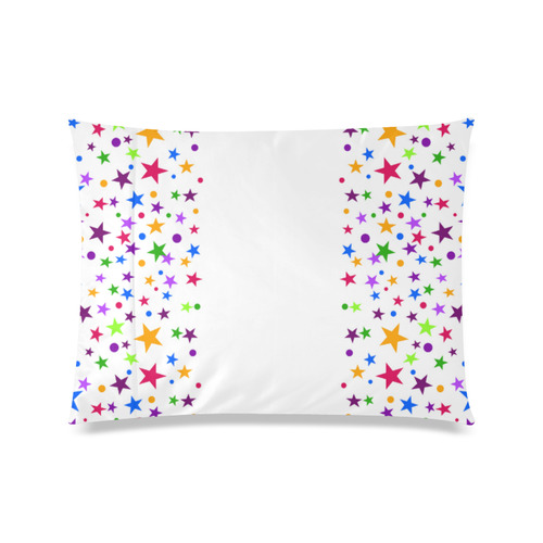 Colorful stars Custom Zippered Pillow Case 20"x26"(Twin Sides)