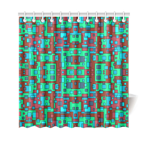 Overlap square Shower Curtain 69"x70"