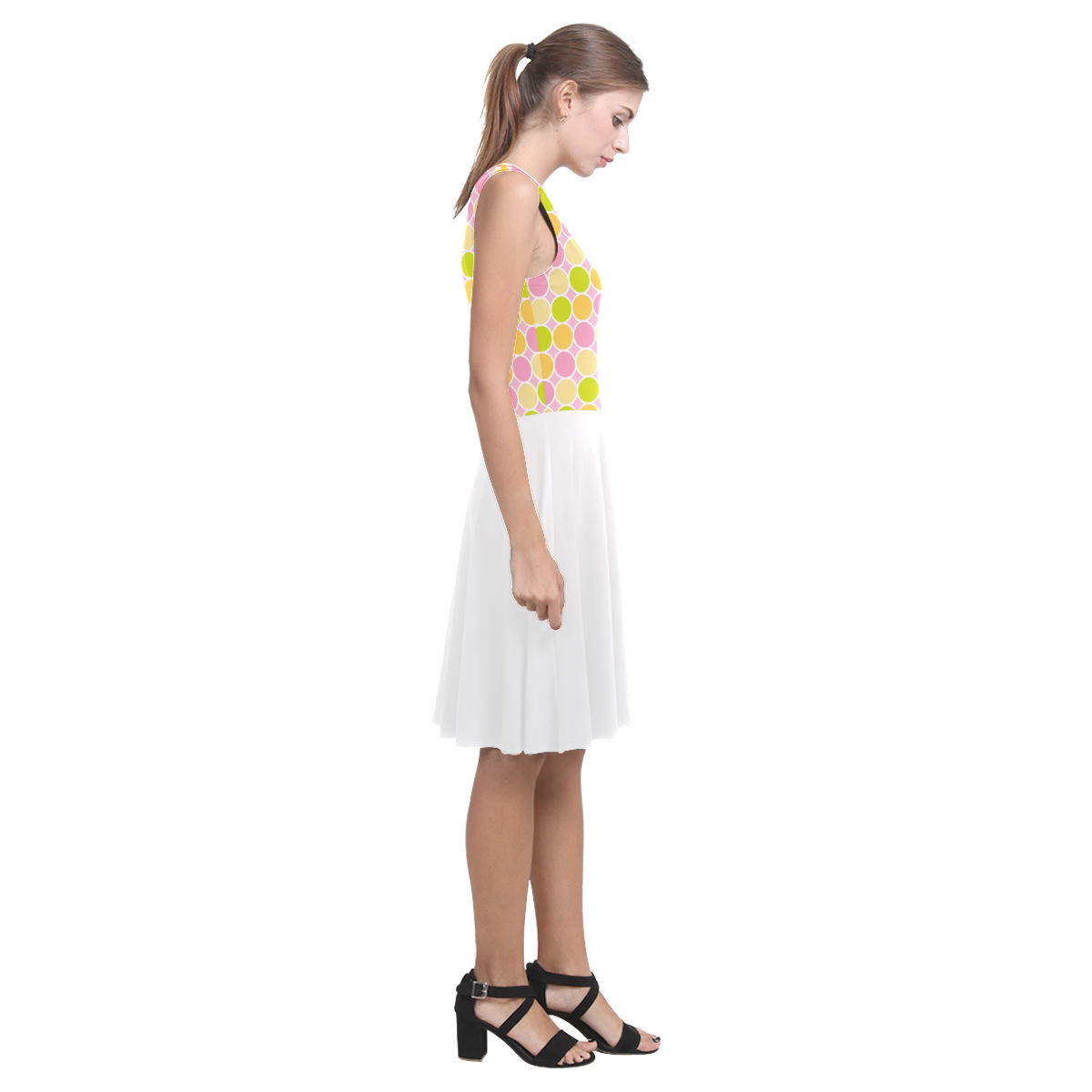 Polka Dots - Sundresses for Women Casual - Cute Flowy Ladies Patterns - Atalanta Casual Sundress(Model D04)