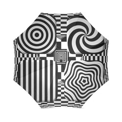 Op Art vier Pattern Foldable Umbrella (Model U01)