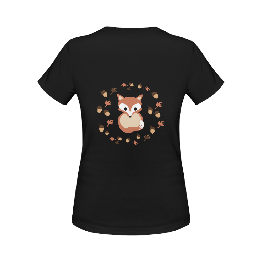 Fox in autumn Women's Classic T-Shirt (Model T17）