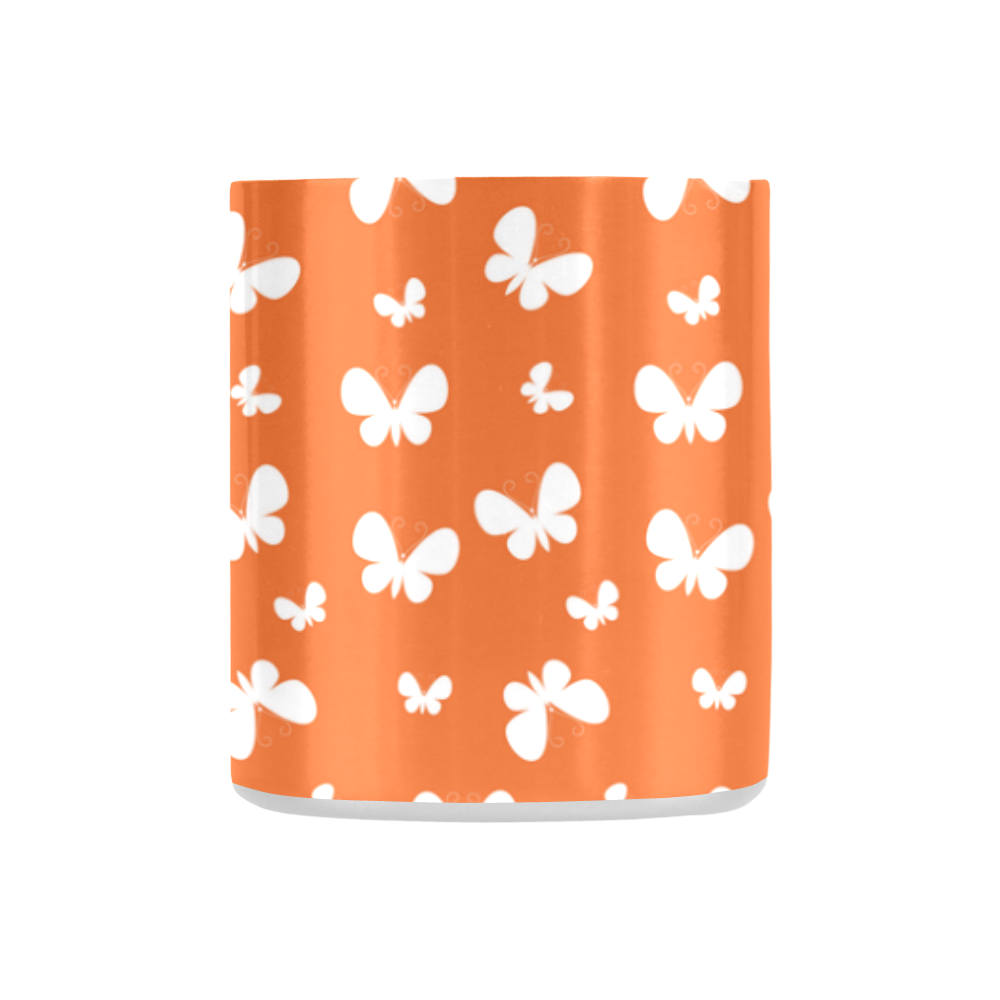 Cute orange Butterflies Classic Insulated Mug(10.3OZ)