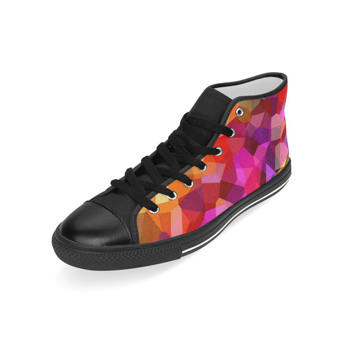 Geometric Fall Pattern Men’s Classic High Top Canvas Shoes (Model 017)