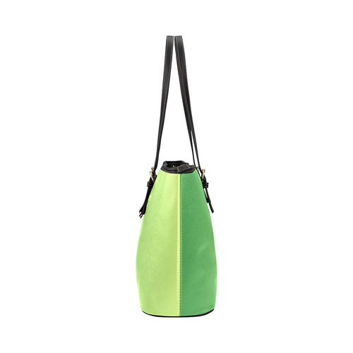 Yellow Green Ombre Leather Tote Bag/Small (Model 1651)
