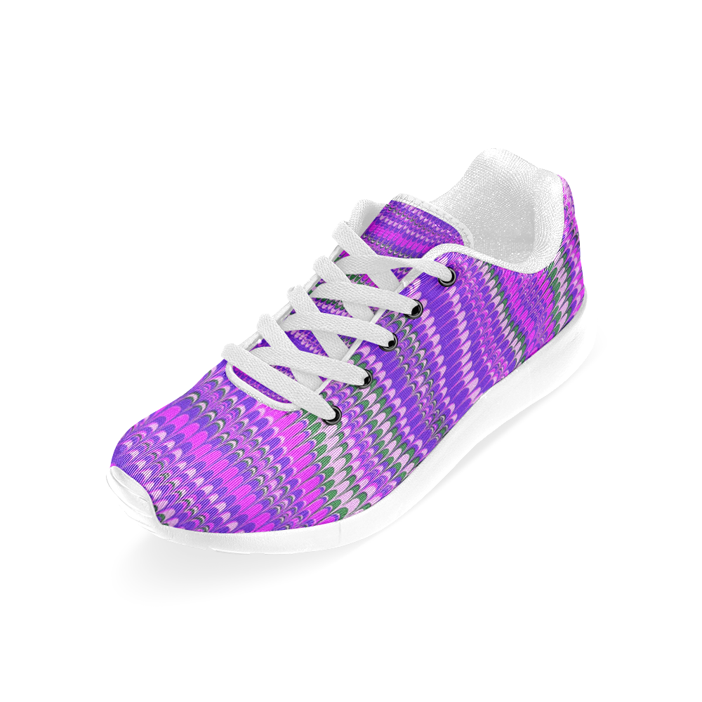 Electrified Ripples Purple Women’s Running Shoes (Model 020)