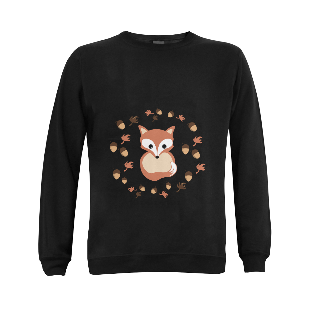 Fox in autumn Gildan Crewneck Sweatshirt(NEW) (Model H01)