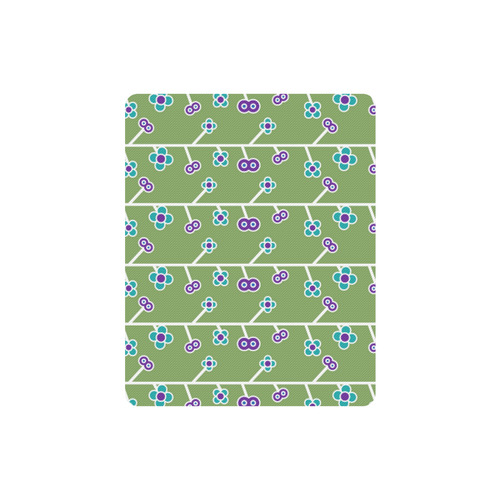 Retro Flowers Rectangle Mousepad