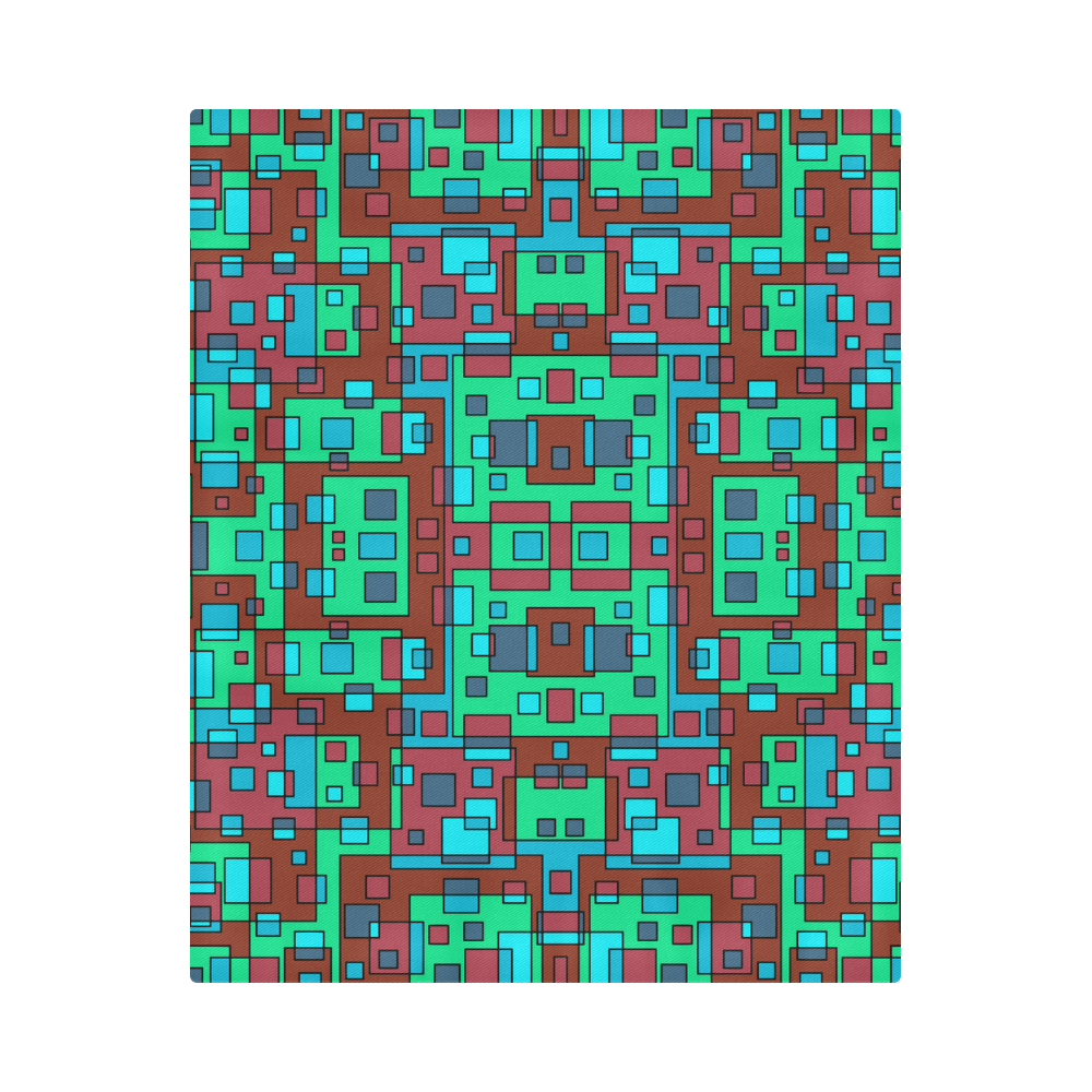 Overlap square Duvet Cover 86"x70" ( All-over-print)