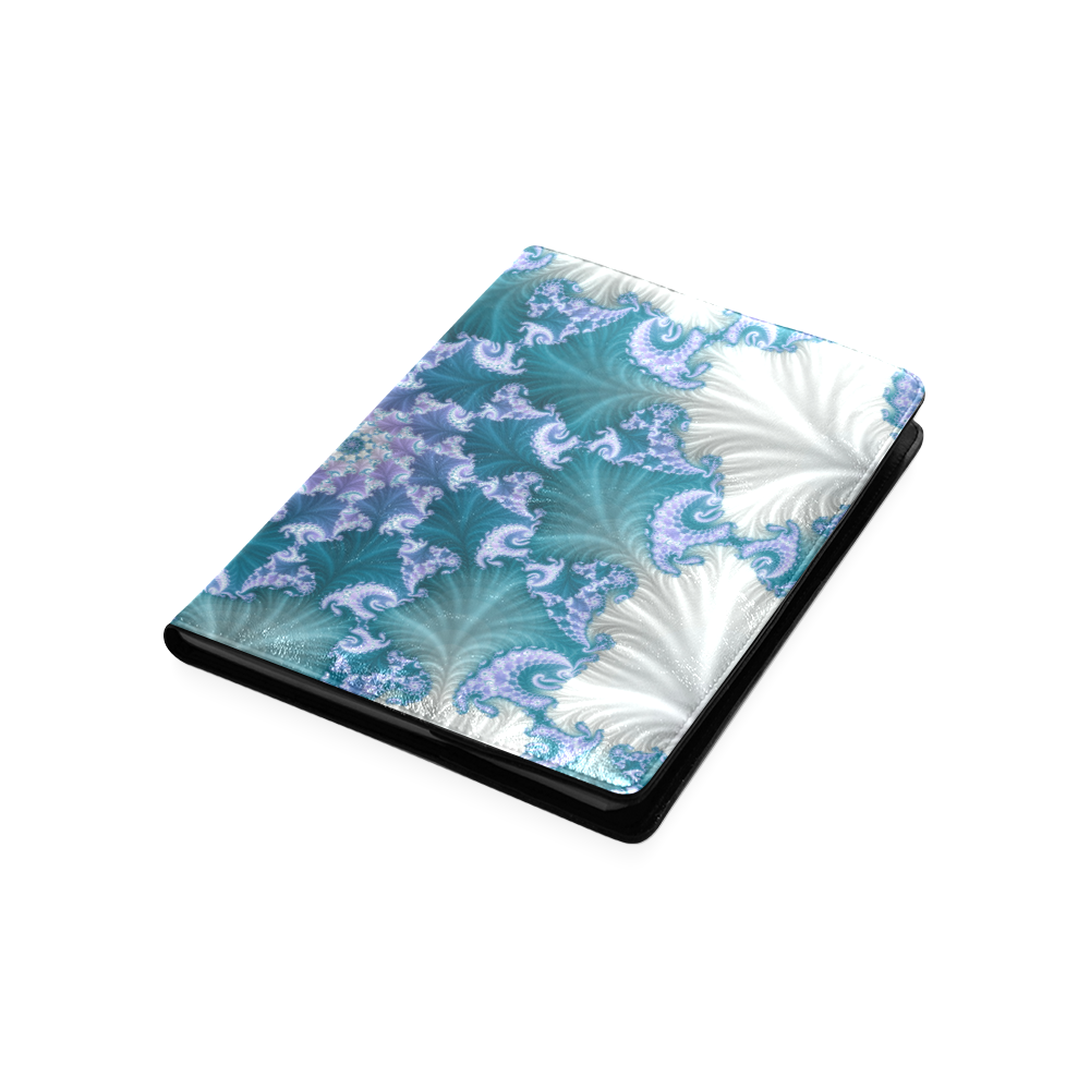 Floral spiral in soft blue on flowing fabric Custom NoteBook B5