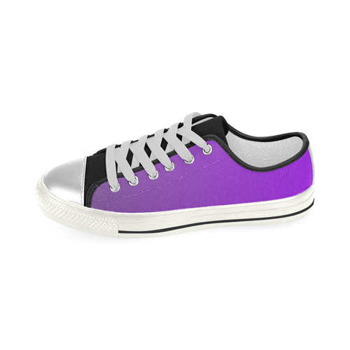 Violet and Purple Ombre Women's Classic Canvas Shoes (Model 018)