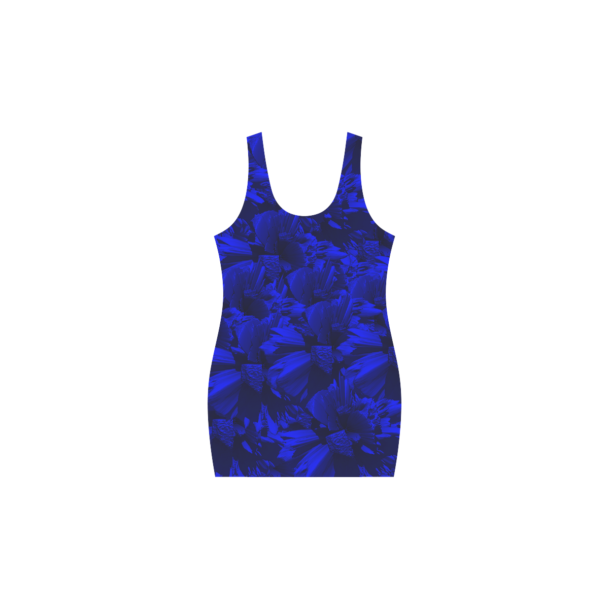 A202 Blue Peaks Abstract Medea Vest Dress (Model D06)