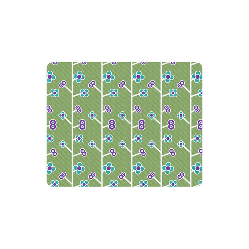 Retro Flowers Rectangle Mousepad