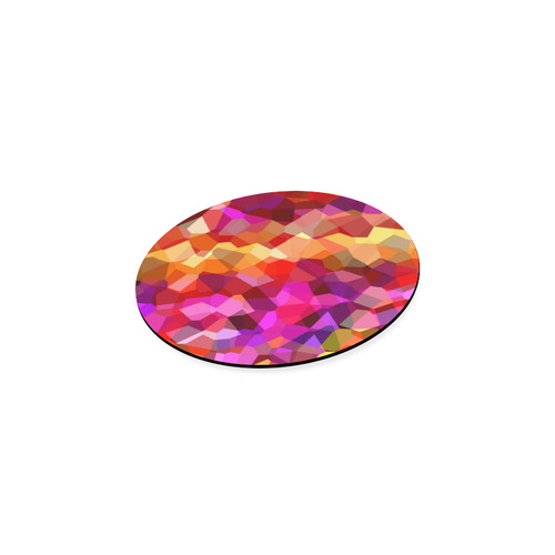 Geometric Fall Pattern Round Coaster