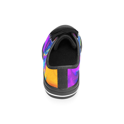 The PERFECT WAVE abstract multicolored Men's Classic Canvas Shoes/Large Size (Model 018)