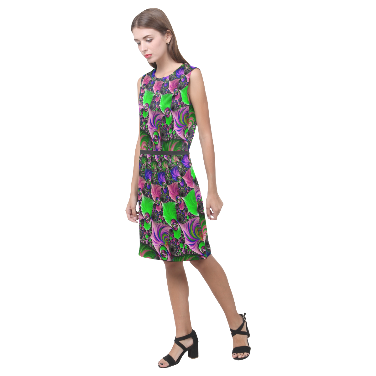awesome fractal 33A Eos Women's Sleeveless Dress (Model D01)