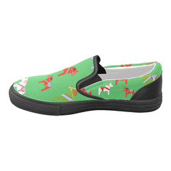 Dala Horses Decorative and Cute Christmas Edition Women's Unusual Slip-on Canvas Shoes (Model 019)