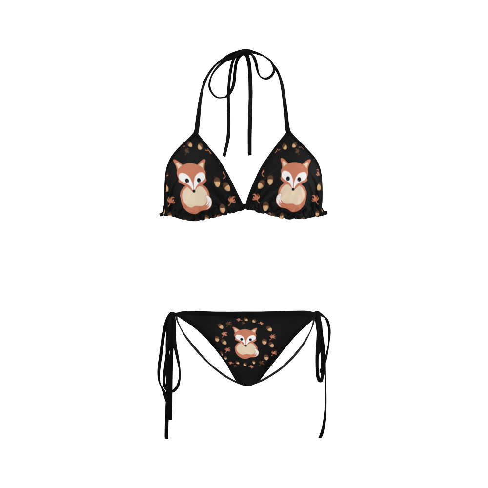 Fox in autumn Custom Bikini Swimsuit