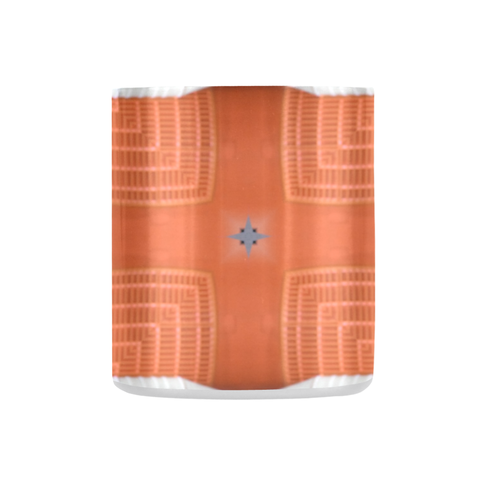 Orange Circle and Blocks Classic Insulated Mug(10.3OZ)