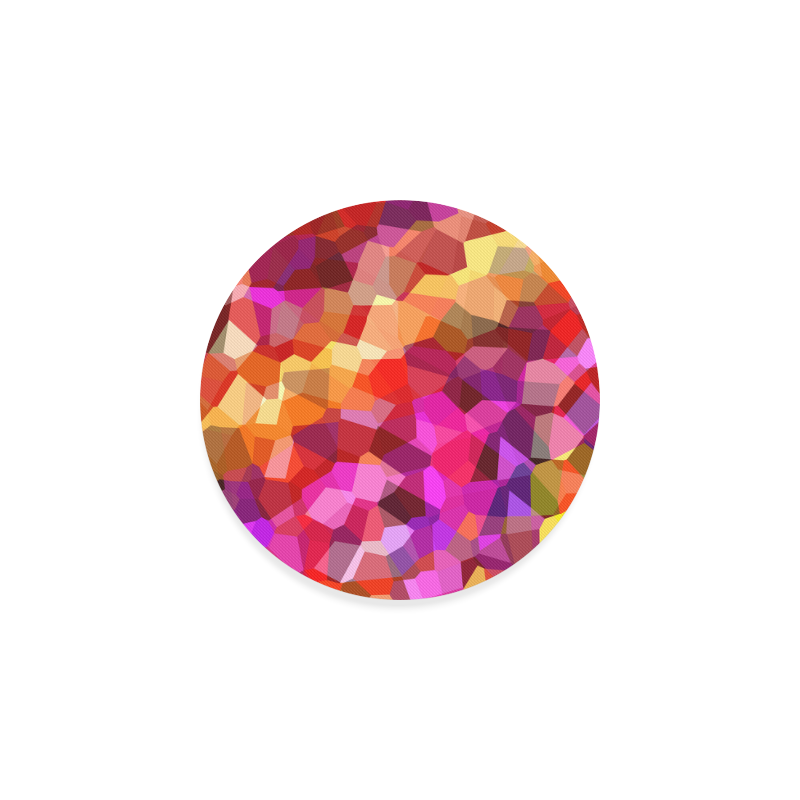 Geometric Fall Pattern Round Coaster