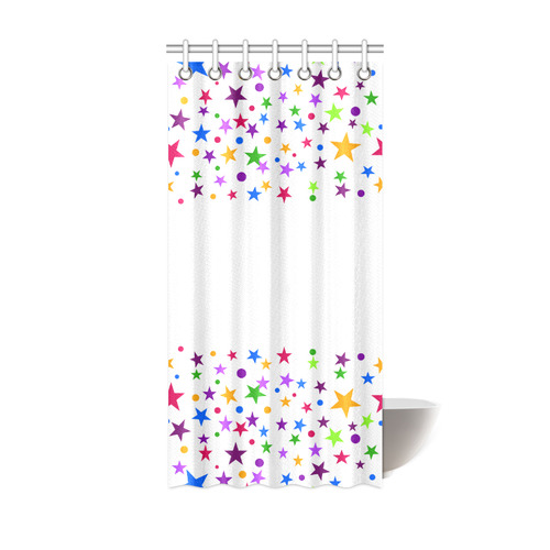 Colorful stars Shower Curtain 36"x72"
