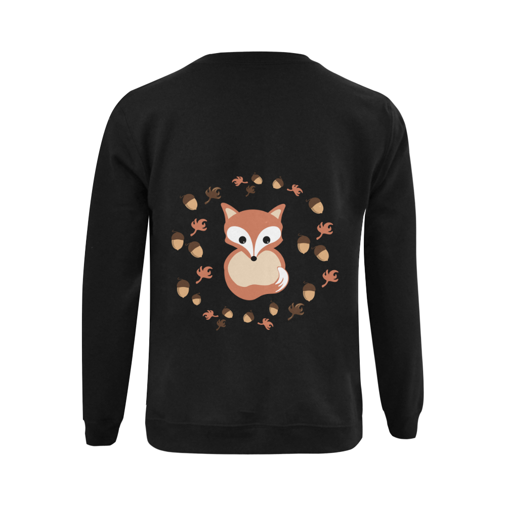 Fox in autumn Gildan Crewneck Sweatshirt(NEW) (Model H01)