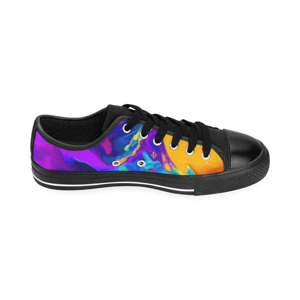 The PERFECT WAVE abstract multicolored Men's Classic Canvas Shoes/Large Size (Model 018)