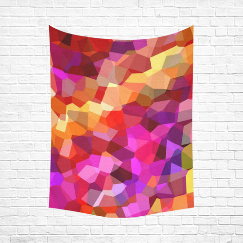 Geometric Fall Pattern Cotton Linen Wall Tapestry 60"x 80"