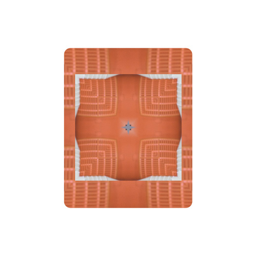 Orange Circle and Blocks 2 Rectangle Mousepad
