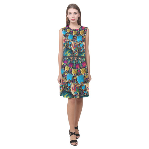 awesome fractal 33D Eos Women's Sleeveless Dress (Model D01)