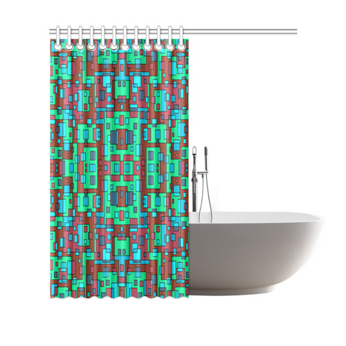 Overlap square Shower Curtain 69"x70"
