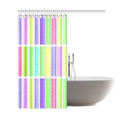 Pastel rectangles Shower Curtain 69"x72"