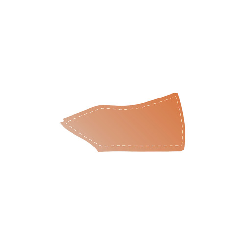 Orange Ombre Men's Unusual Slip-on Canvas Shoes (Model 019)