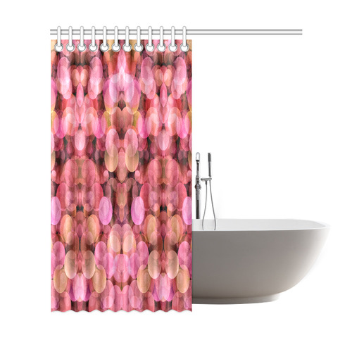 Peach and pink bubbles Shower Curtain 69"x72"