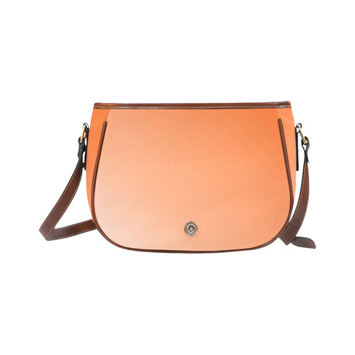 Orange Ombre Saddle Bag/Small (Model 1649) Full Customization