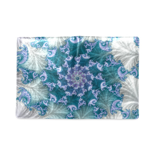 Floral spiral in soft blue on flowing fabric Custom NoteBook B5