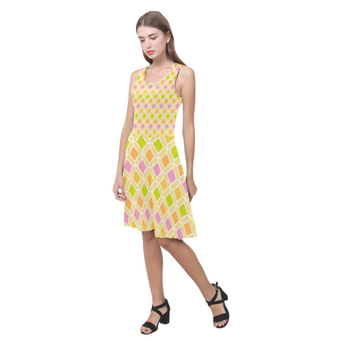 Geometric - Sundresses for Women Casual - Cute Flowy Ladies Patterns - Atalanta Casual Sundress(Model D04)