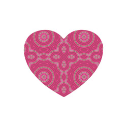 Pink Circles & Ovals Heart-shaped Mousepad