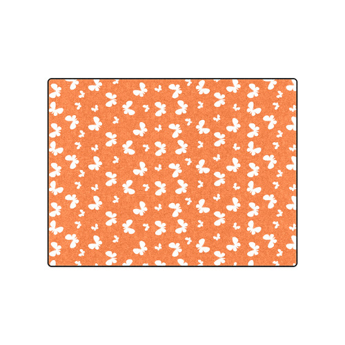 Cute orange Butterflies Blanket 50"x60"