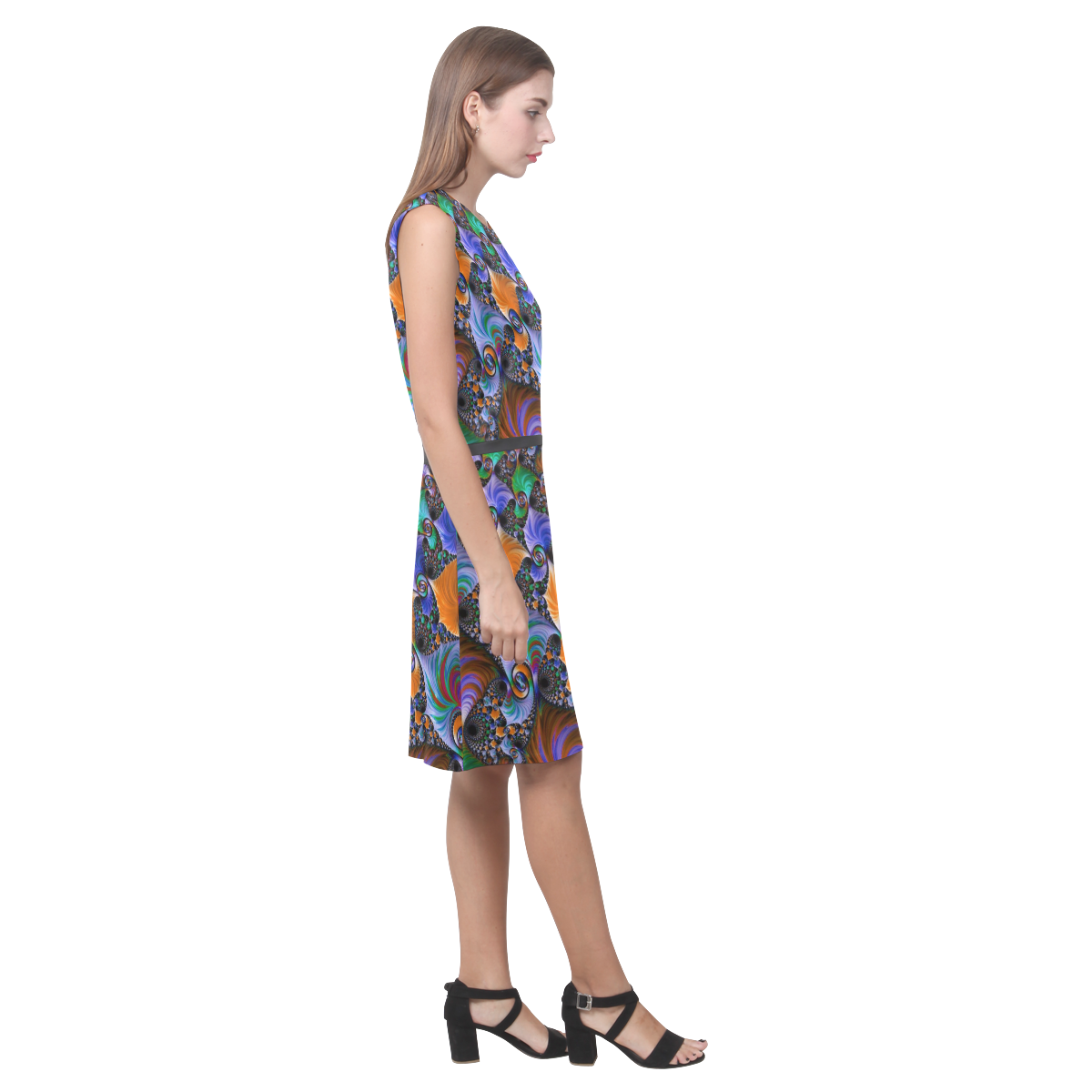 awesome fractal 33C Eos Women's Sleeveless Dress (Model D01)
